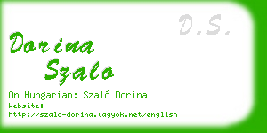 dorina szalo business card